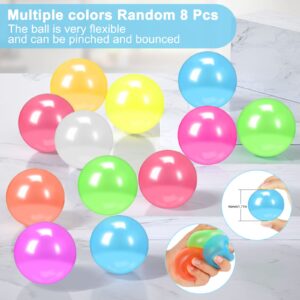 12 Pieces Glowing Sticky Balls, Very Elastic Squishy Balls That Glow in The Dark and Stick to The Ceiling, Ceiling Balls Great for Children's Parties, Stress Relieving Balls for Stress and Anxiety .