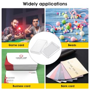 Grevosea 3Pcs Clear Playing Card Boxes, Playing Card Case Snaps Closed Card Holder Organizer Plastic Card Deck for Gaming Cards, Business Card Storage 3.7 X 2.6 X 0.83 Inch