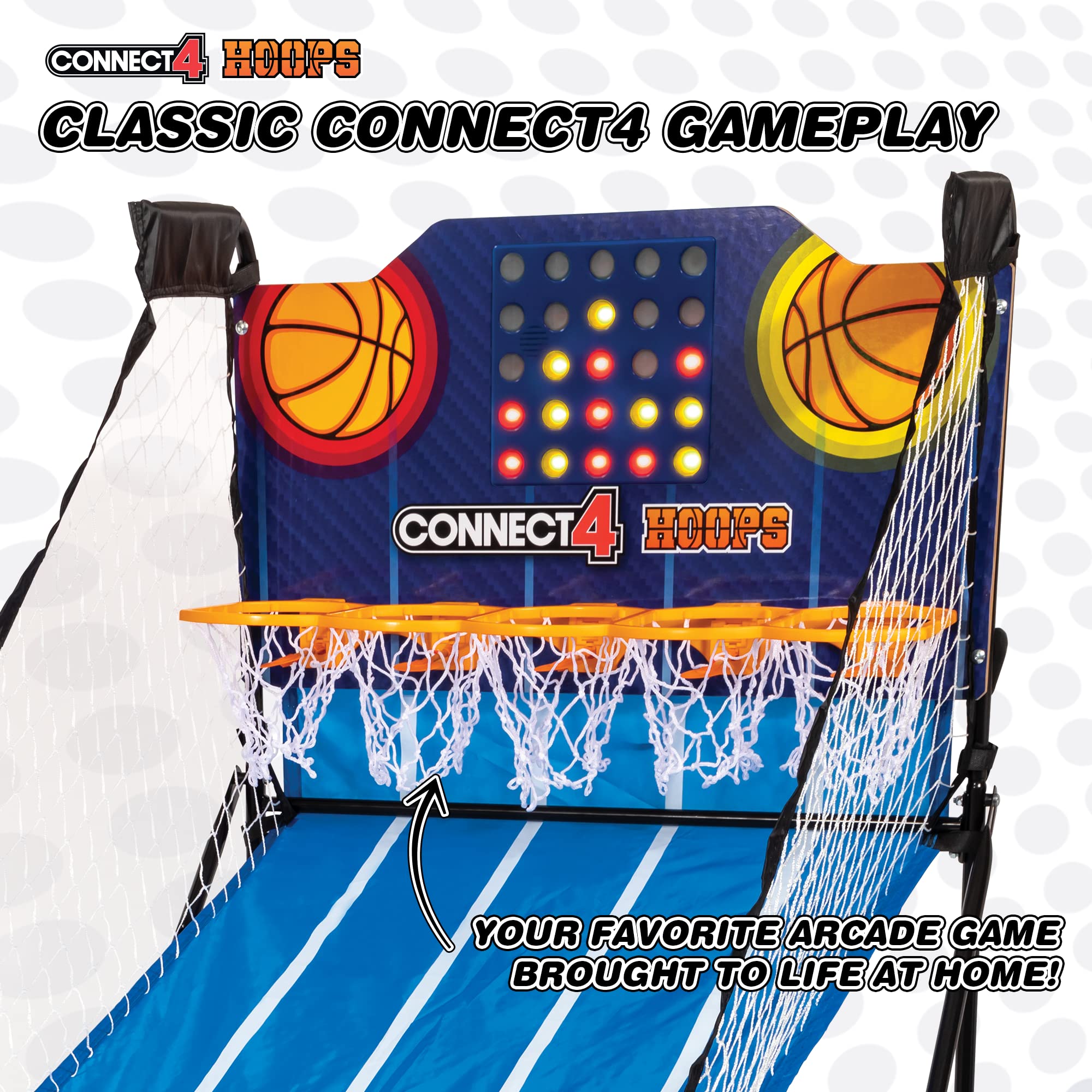 EastPoint Sports Connect 4 Hoops Indoor Basketball Arcade Game for Home, Rec Room or Man Cave - Fun for Adults, Kids & Family