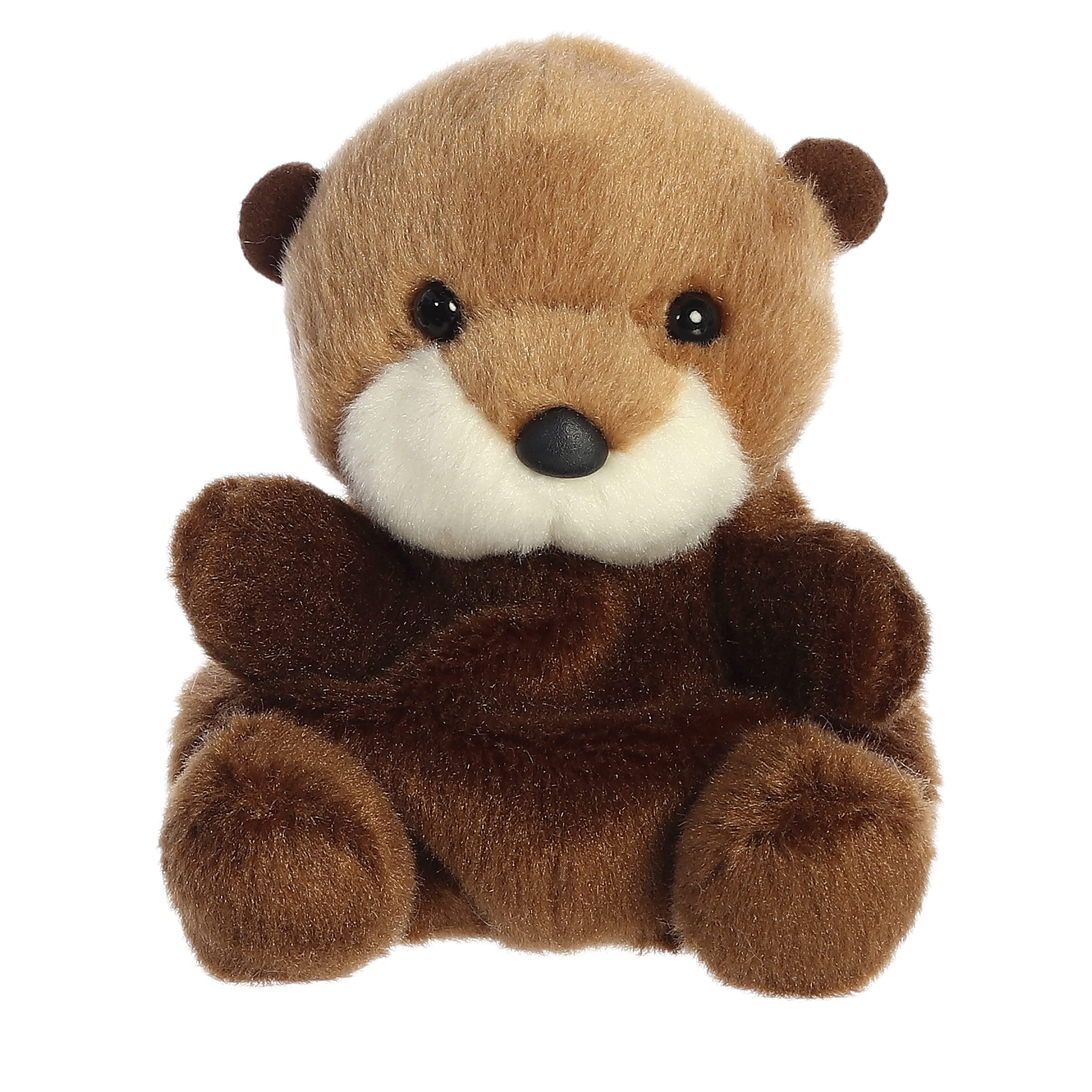 Aurora® Adorable Palm Pals™ Selena Sea Otter™ Stuffed Animal - Pocket-Sized Play - Collectable Fun - Brown 5 Inches