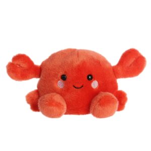 aurora® adorable palm pals™ snippy crab™ stuffed animal - pocket-sized play - collectable fun - red 5 inches