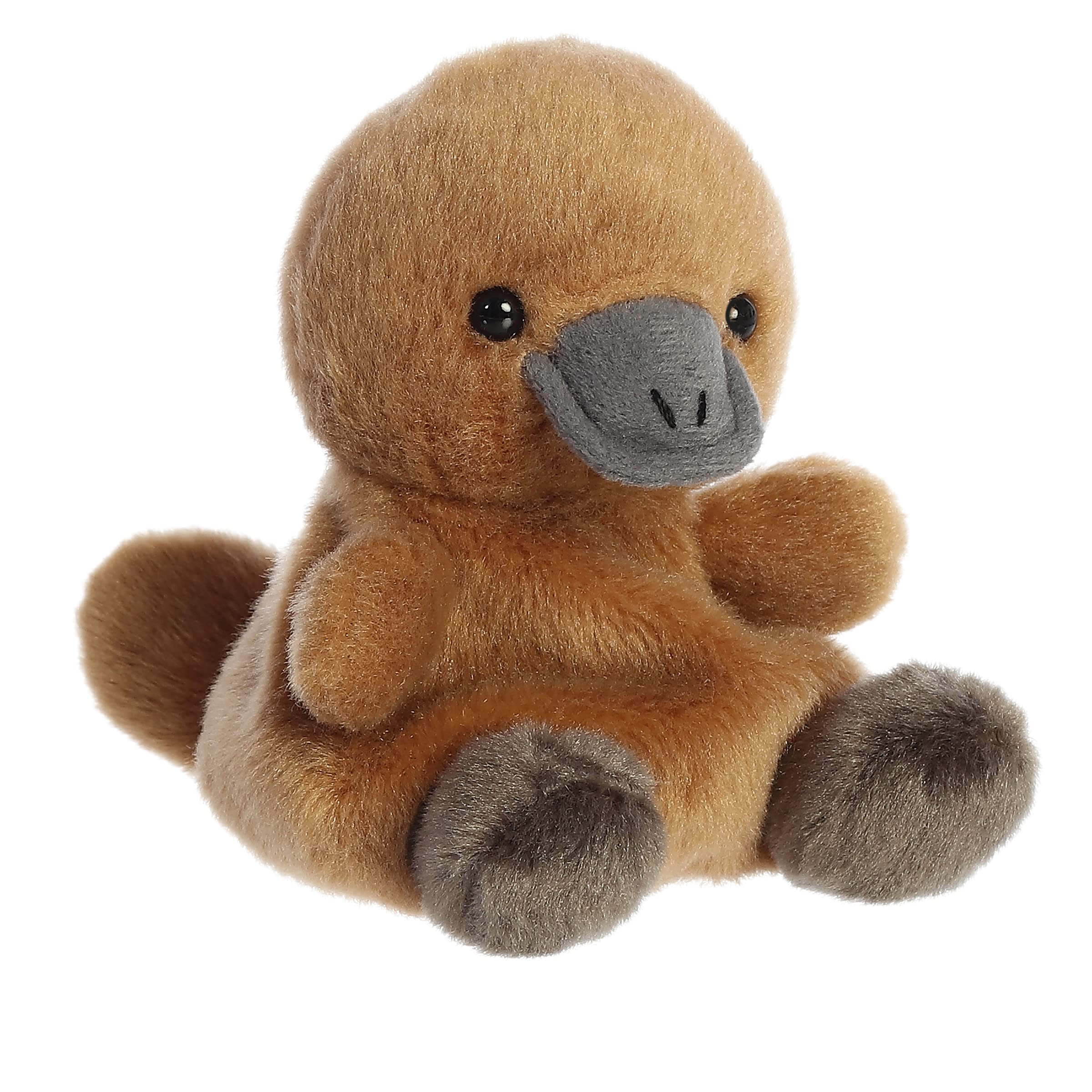 Aurora® Adorable Palm Pals™ Patty Platypus™ Stuffed Animal - Pocket-Sized Play - Collectable Fun - Brown 5 Inches