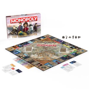 Monopoly: The Dragon Prince | Buy, Sell, Trade Characters Such as Ezran, Rayla, and Callum from The Netflix Series | Classic Monopoly Game | Officially-Licensed The Dragon Prince Merchandise