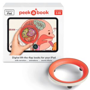 Peekabook Starter Kit, Educational Toy for iPad, Interactive Human Body Book, Learning Toy, Educational Game ABC Learning Toddler STEM Toy Read Along Book Search and Find it Travel Activity RED