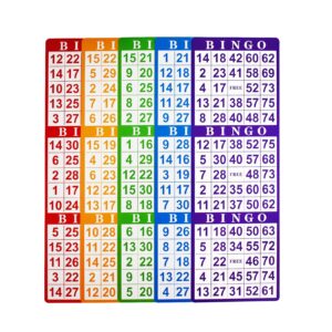 yuanhe bingo paper game cards - 3 cards - 100 sheets in mixed colors