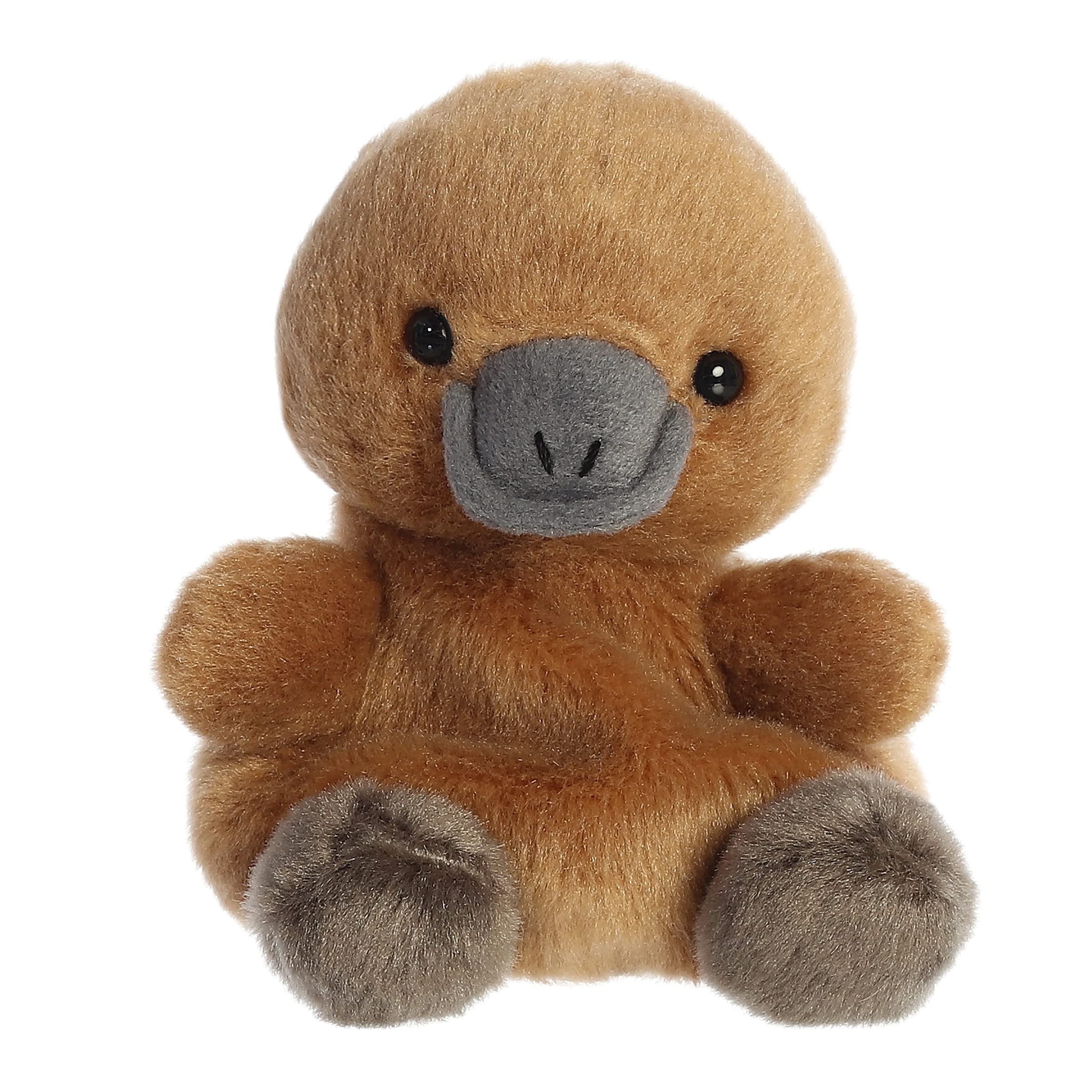 Aurora® Adorable Palm Pals™ Patty Platypus™ Stuffed Animal - Pocket-Sized Play - Collectable Fun - Brown 5 Inches