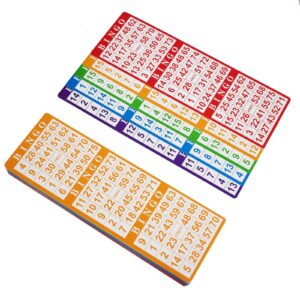 Yuanhe Bingo Paper Game Cards - 3 Cards - 100 Sheets in Mixed Colors