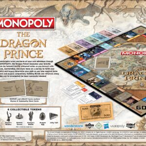 Monopoly: The Dragon Prince | Buy, Sell, Trade Characters Such as Ezran, Rayla, and Callum from The Netflix Series | Classic Monopoly Game | Officially-Licensed The Dragon Prince Merchandise