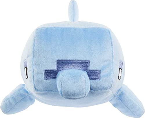 Mattel Minecraft Basic Plush Dolphin Soft Doll, Video Game-Inspired Collectible Toy for Kids & Fans Ages 3 Years Old & Up