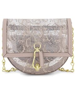 zac posen belay mini saddle crossbody, antler