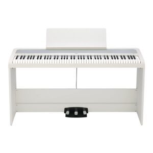 Korg B2SP Digital Piano Package (White) Bundle with Piano Bench and Piano Book (3 Items)