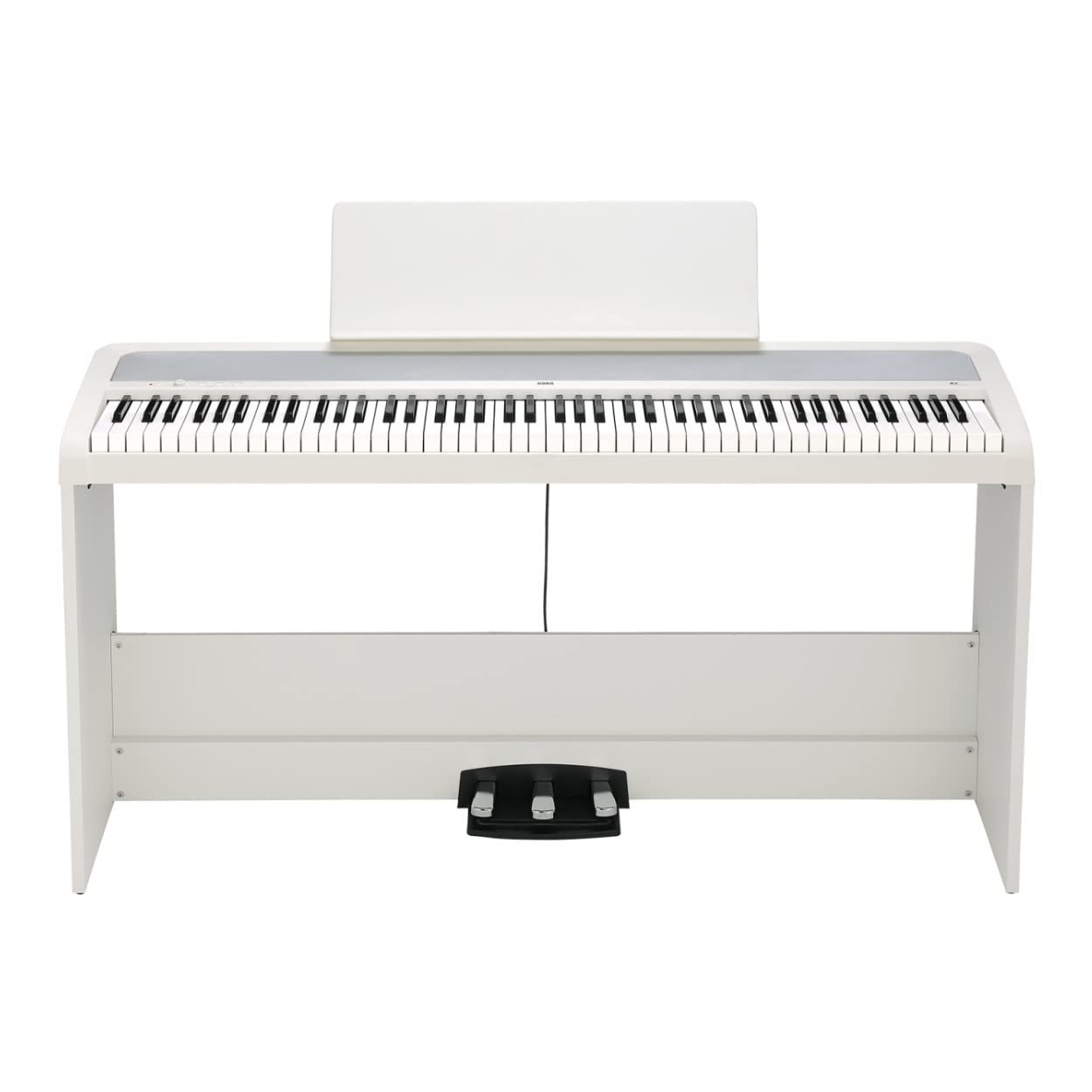 Korg B2SP Digital Piano Package (White) Bundle with Piano Bench and Piano Book (3 Items)