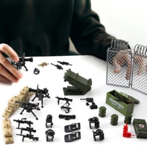 Feleph Modern Military Weapons Pack SWAT Police Multiple Ages 4+ Combinations Toy Set for Soldier Figures Model Army Equipment Gear Pieces Blocks Compatible with Major Brand