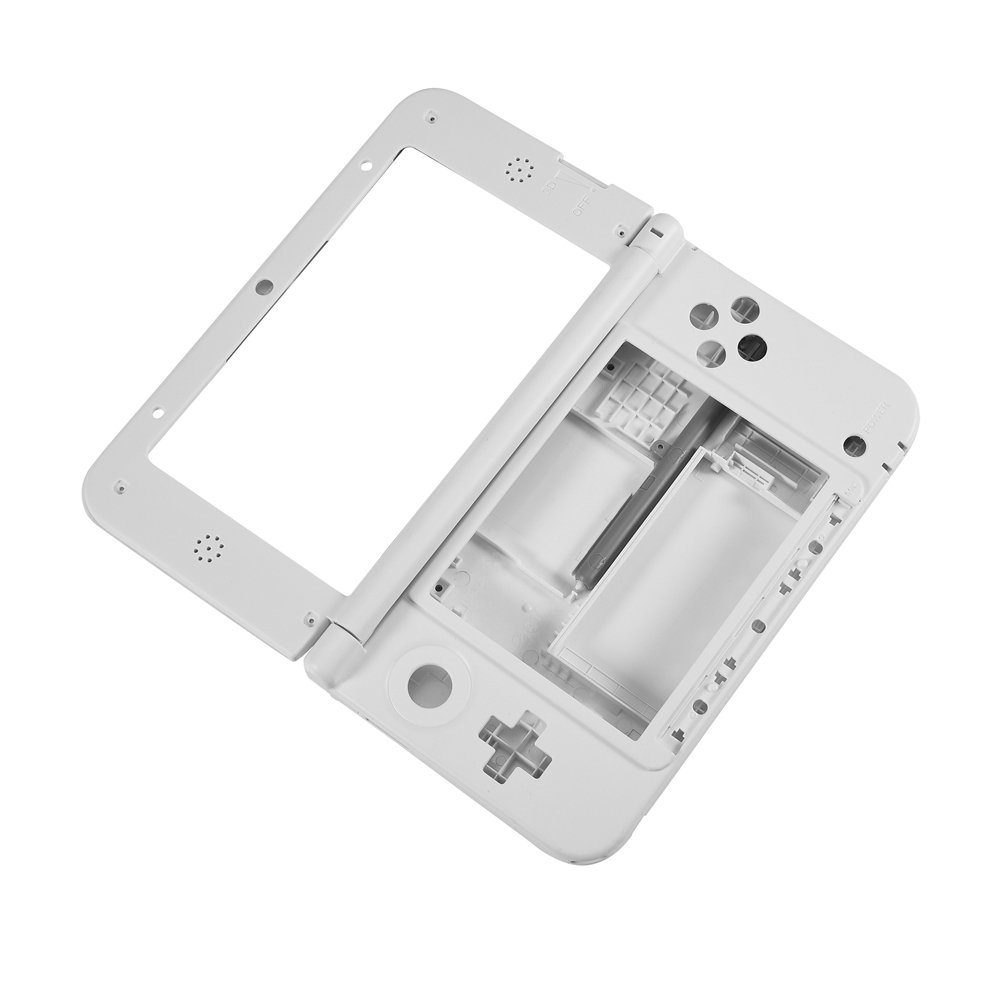 ZPSHYD Full Housing Case, Full Housing Case Cover Shell with Buttons Replacement Part for 3DS XL Game (White)