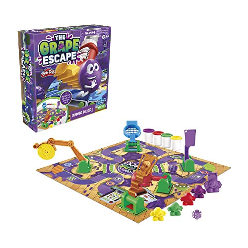 Hasbro Gaming Grape Escape Board Game for Kids Ages 5 and Up, Fun Family Game with Modeling Compound