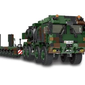 General Jim's Military Brick Building Set - German Army SLT Mammut Tank Vehicle Transporter Truck Building Blocks Model for History Enthusiast, Teens and Adults