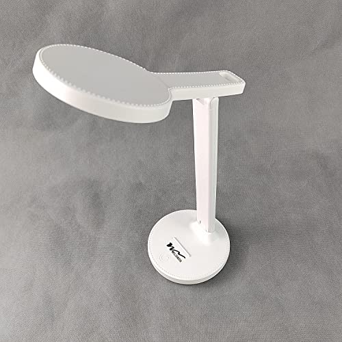 WELCSUNZERA-Electric lamps, Eye Protection Small Desk Lamp Adjustable Gooseneck Natural Light Suitable for Home Office Dormitory Bedroom Bedside Reading Video Conference (White)