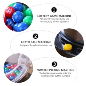 Bingo Lotto Game Electric Lotto Ball Machine Mini Machine Portable Bingo Machine Toy Jackpot Machine with Fortunate Number Picker for Family Table Games