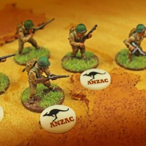 LITKO World War Two Miniature Wargames National Faction Token Game Pieces Compatible with Bolt Action (10) (North Africa Campaign Australian Anzac)