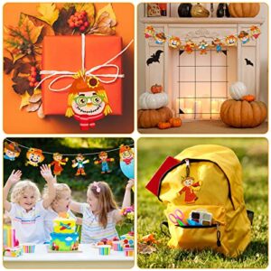 24 Sets Fall Crafts for Kids Scarecrow Craft Kit Bulk Thanksgiving Halloween Scarecrow Craft Stickers Make Your Own Scarecrow Ornaments for Halloween Autumn Birthday Party Supplies