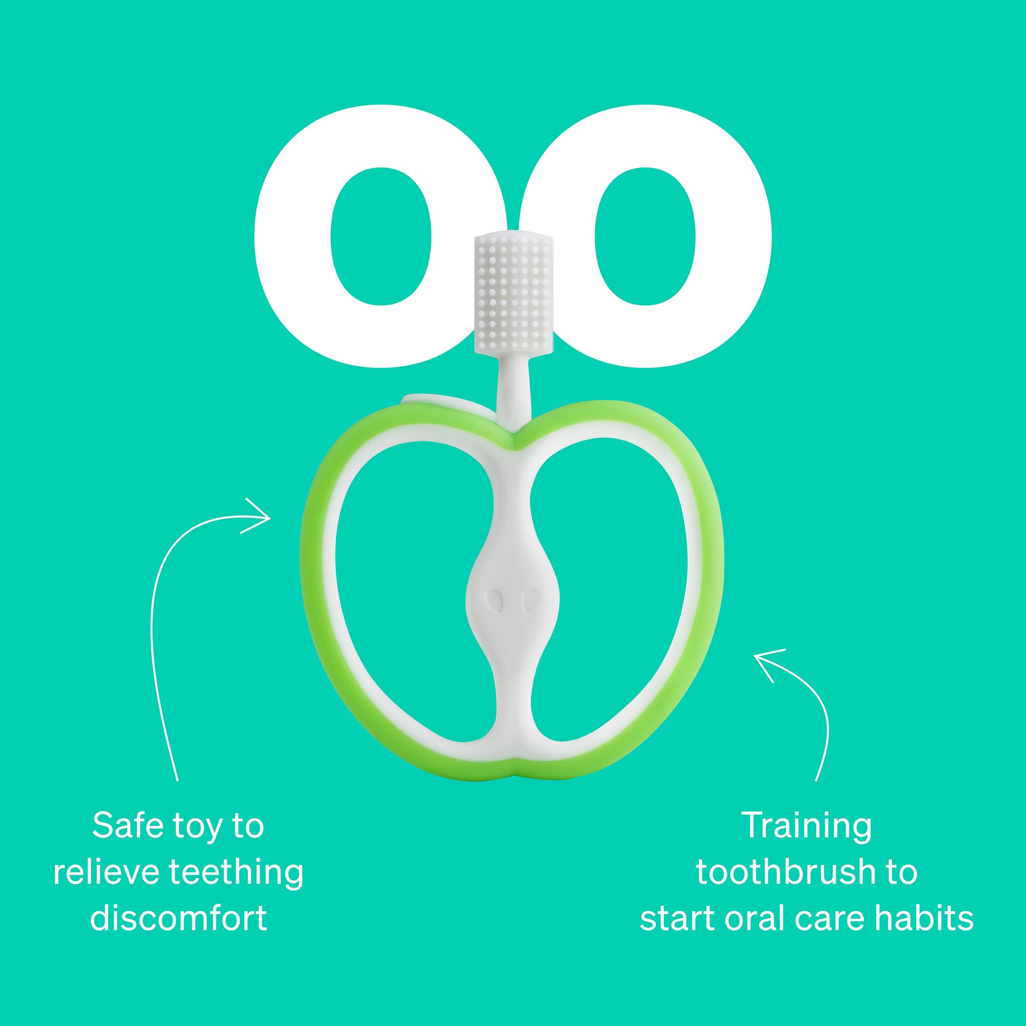 Love Noobs Training Baby Toothbrush, Silicone Baby Teething Toys for 4-12 Months Baby Teething Relief, 4+ Months Baby Teether First Toothbrush for Infant Teething Relief Toddler Teether