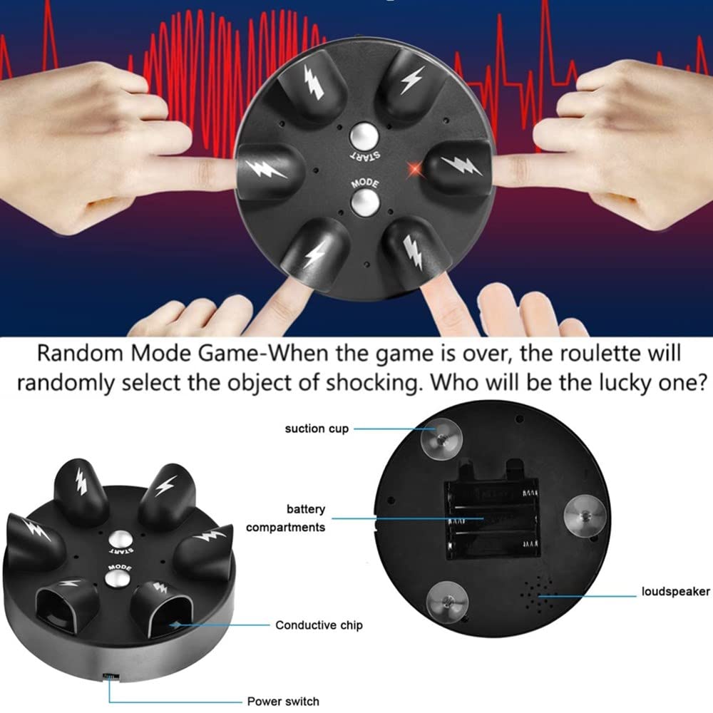 Micro Electric Shocking Lie Detector, Finger Shock Game Shocking Roulette Truth Or Dare Game Party Analyzer Consoles Gifts,Decompression Funny Toy