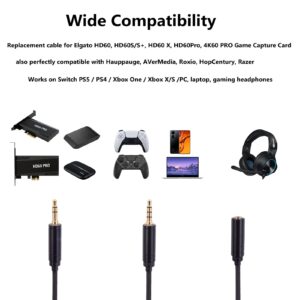 Sqrgreat HD60 Pro Chat Link Cable Cord Compatible with Elgato HD60, HD60S/S+, HD60 X, HD60Pro, 4K60 PRO Game Capture Card Works on Switch PS5/PS4/Xbox One/Xbox X/S & More(6.9Ft)