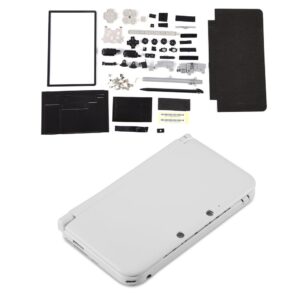 ZPSHYD Full Housing Case, Full Housing Case Cover Shell with Buttons Replacement Part for 3DS XL Game (White)