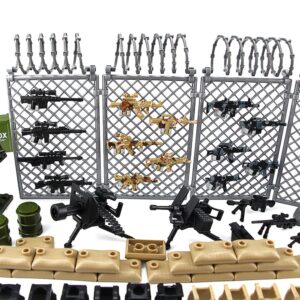 Feleph Modern Military Weapons Pack SWAT Police Multiple Ages 4+ Combinations Toy Set for Soldier Figures Model Army Equipment Gear Pieces Blocks Compatible with Major Brand