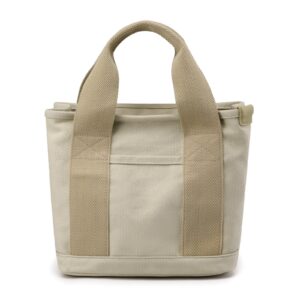 CORIOS Women Handbag Canvas Top Handle Bag Multifunctional Tote Purse Casual Clutch Bag for Shopping Work Party Travel School Daily Khaki