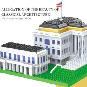 Micro Building Blocks The White House Architecture Set Mini Building Blocks Building Bricks Architecture Model Kit Micro Blocks Set Building Kit Gift for Age 14+ Kids Teens and Adults