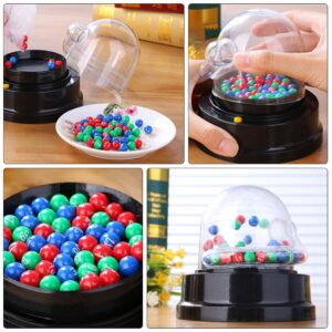 Bingo Lotto Game Electric Lotto Ball Machine Mini Machine Portable Bingo Machine Toy Jackpot Machine with Fortunate Number Picker for Family Table Games