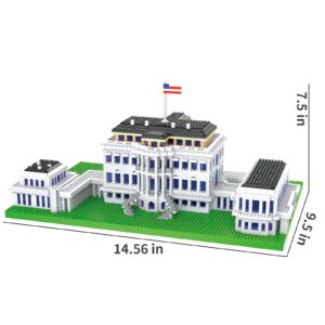 Micro Building Blocks The White House Architecture Set Mini Building Blocks Building Bricks Architecture Model Kit Micro Blocks Set Building Kit Gift for Age 14+ Kids Teens and Adults