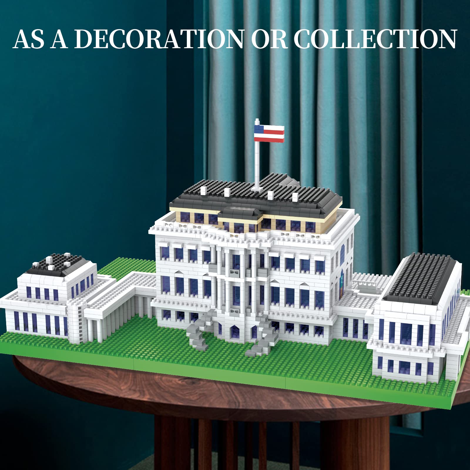 Micro Building Blocks The White House Architecture Set Mini Building Blocks Building Bricks Architecture Model Kit Micro Blocks Set Building Kit Gift for Age 14+ Kids Teens and Adults