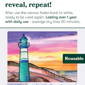 Relish Coastal Escape Aquapaints - Pack of 5 Reusable Water Painting Alzheimer’s & Dementia Activities, Products & Aids for Elderly