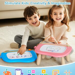 KOKODI Toddler Magnetic Drawing Board with Sturdy Legs, Large Colorful Mess Free Sketch Scribble Doodle Pad, Easter Birthday Gifts Toys for Boys Kids Preschooler Age 18 Month to 1 2 3 Years Old