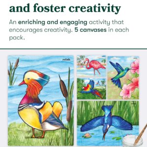 Relish Magnificent Birds Aquapaints - Pack of 5 Reusable Water Painting Activities, Products & Aids for Elderly