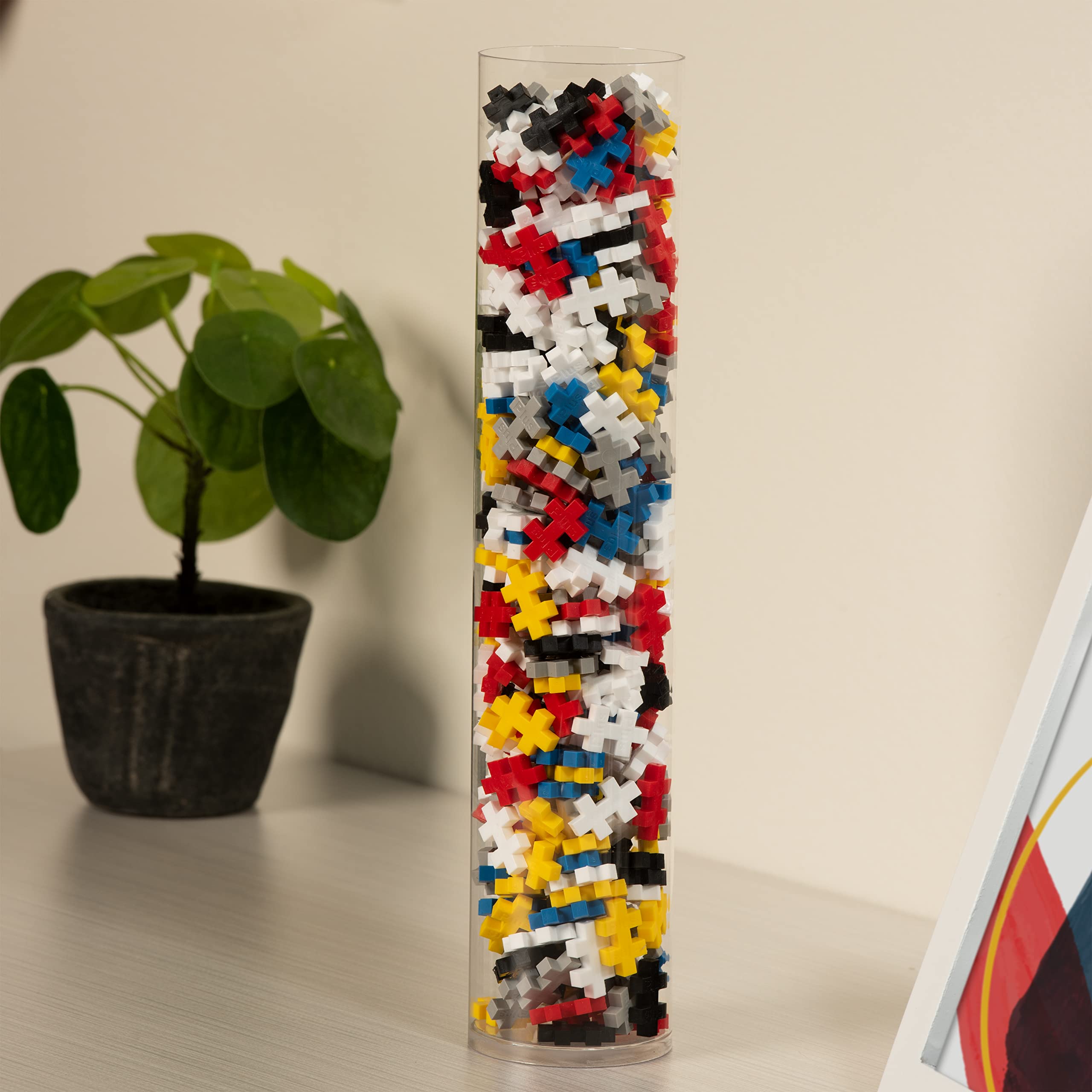 PLUS PLUS - Inspired - Mondrian, Composition A - 350 Pieces - Open-Ended, Art Construction Building Toy, Interlocking Mini Puzzle Blocks