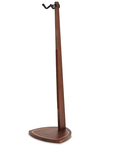 Musbeat Acoustic Guitar Stand, Wood Guitar Stands Floor for Acoustic Guitar, Wooden Guitar Stand for Electric Guitar, Mandolin, Black Walnut Guitar Hanging Stand for Home, Living Room, Decoration