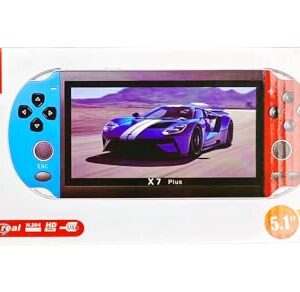 HLF 5.1-inch screen hd casual handheld game console with built-in 11000 vodeo games portable game retro nostalgic mp3 mp4 AV-out to TV game can be saved/added/deleted