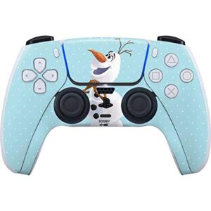 skinit decal gaming skin compatible with ps5 controller - officially licensed disney frozen olaf polka dots design