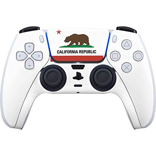 Skinit Decal Gaming Skin Compatible with PS5 and Compatible with PS5 Digital Edition DualSense Controller - Skinit Originally Designed California Republic Design