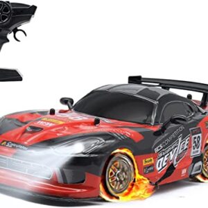 Fistone RC Drift Racing Cars, 1/16 4WD 2.4G Remote Control High Speed Racing Vehicle with 4 Spare Speed Tires Hobby Toys for Boys Kids and Adults