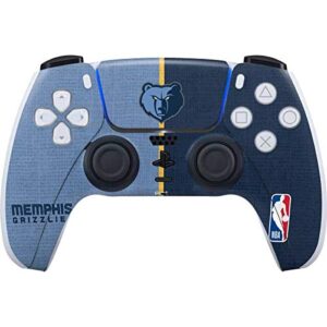 skinit gaming decal skin compatible with ps5 and compatible with ps5 digital edition dualsense controller - officially licensed nba memphis grizzlies canvas design