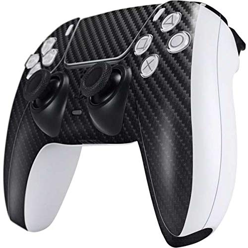 Skinit Decal Gaming Skin Compatible with PS5 Controller - Black Carbon Fiber Specialty Texture Material Design