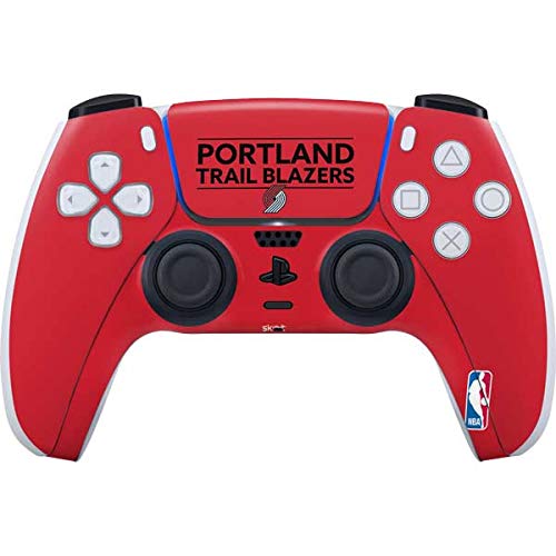 Skinit Gaming Decal Skin Compatible with PS5 and Compatible with PS5 Digital Edition DualSense Controller - Officially Licensed NBA Portland Trail Blazers Standard - Red Design