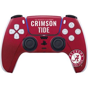 Skinit Decal Gaming Skin Compatible with PS5 and Compatible with PS5 Digital Edition DualSense Controller - Officially Licensed Alabama Crimson Pride Design