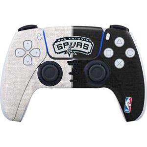 skinit gaming decal skin compatible with ps5 and compatible with ps5 digital edition dualsense controller - officially licensed nba san antonio spurs canvas design