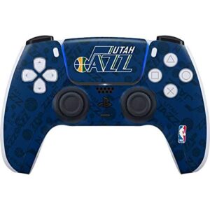 skinit gaming decal skin compatible with ps5 and compatible with ps5 digital edition dualsense controller - officially licensed nba utah jazz blast design