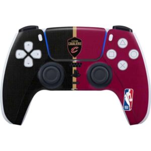 skinit decal gaming skin compatible with ps5 controller - officially licensed nba cleveland cavaliers canvas design